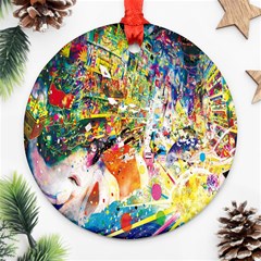 Multicolor Anime Colors Colorful Round Ornament (two Sides)