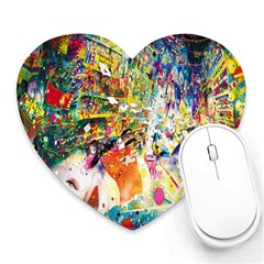 Multicolor Anime Colors Colorful Heart Mousepads by BangZart