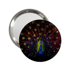 Beautiful Peacock Feather 2 25  Handbag Mirrors