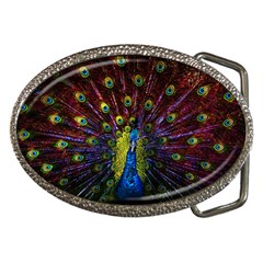 Beautiful Peacock Feather Belt Buckles