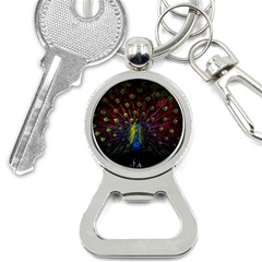 Beautiful Peacock Feather Bottle Opener Key Chain