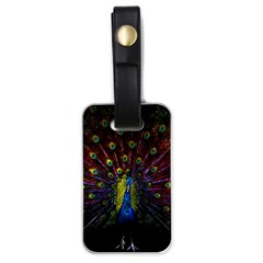 Beautiful Peacock Feather Luggage Tag (one Side)