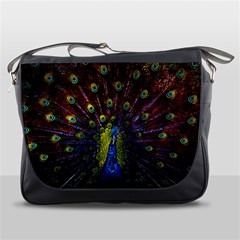 Beautiful Peacock Feather Messenger Bag