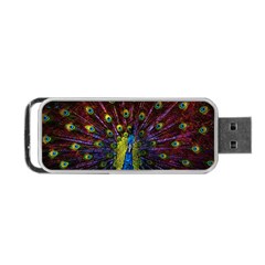 Beautiful Peacock Feather Portable Usb Flash (one Side) by Jancukart