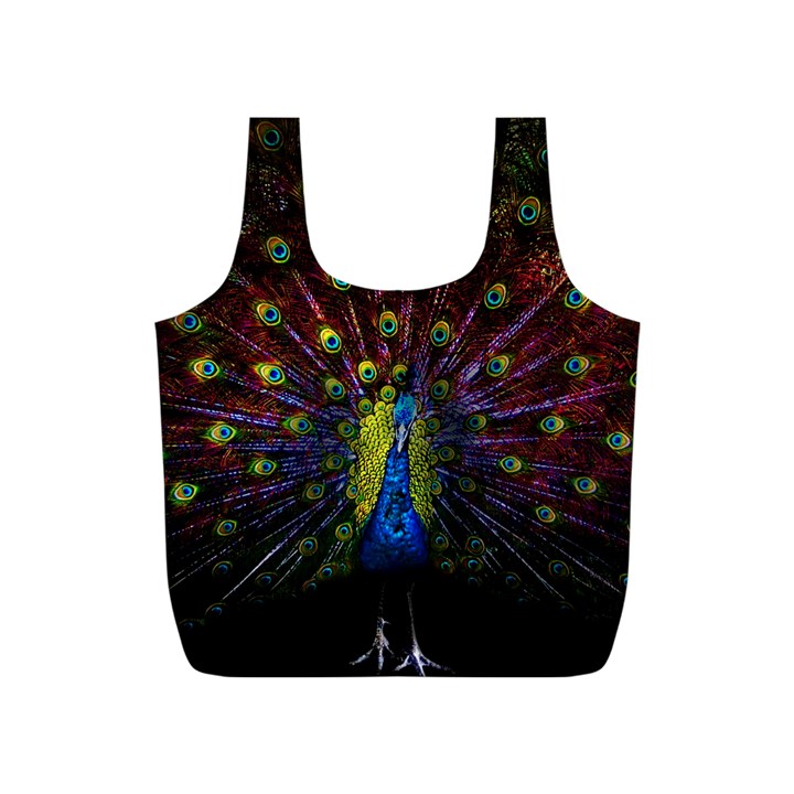 Beautiful Peacock Feather Full Print Recycle Bag (S)