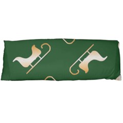 Gold Santa s Sleigh Green Print Body Pillow Case (dakimakura)