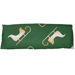 Gold Santa s Sleigh Green Print Body Pillow Case Dakimakura (two Sides) by TetiBright