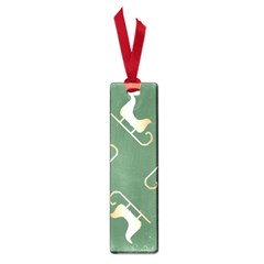 Gold Santa s Sleigh Green Print Small Book Marks by TetiBright