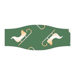 Gold Santa s Sleigh Green Print Stretchable Headband by TetiBright