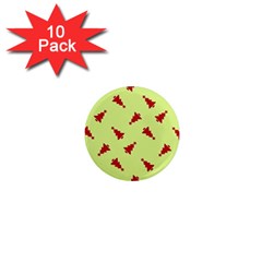 Red Christmas Tree Green 1  Mini Magnet (10 Pack)  by TetiBright