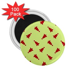 Red Christmas Tree Green 2 25  Magnets (100 Pack) 