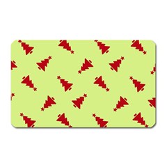 Red Christmas Tree Green Magnet (rectangular) by TetiBright