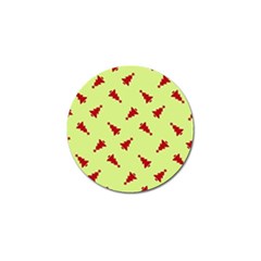 Red Christmas Tree Green Golf Ball Marker by TetiBright