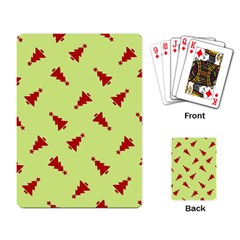 Red Christmas Tree Green Playing Cards Single Design (rectangle) by TetiBright