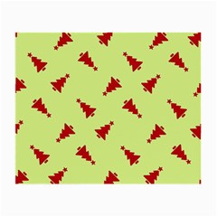 Red Christmas Tree Green Small Glasses Cloth (2 Sides) by TetiBright