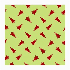 Red Christmas Tree Green Medium Glasses Cloth by TetiBright