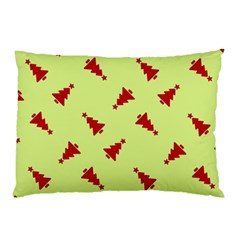 Red Christmas Tree Green Pillow Case by TetiBright