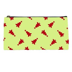 Red Christmas Tree Green Pencil Case by TetiBright