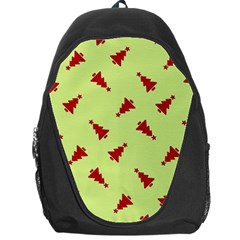 Red Christmas Tree Green Backpack Bag by TetiBright