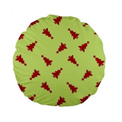 Red Christmas Tree Green Standard 15  Premium Round Cushions