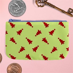 Red Christmas Tree Green Large Coin Purse by TetiBright