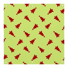 Red Christmas Tree Green Banner And Sign 3  X 3  by TetiBright