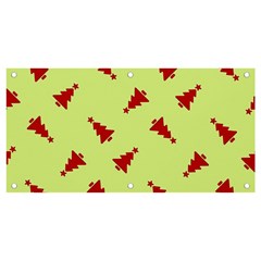 Red Christmas Tree Green Banner And Sign 4  X 2  by TetiBright