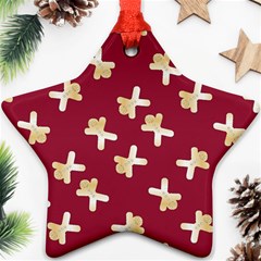 Gold Gingerbread Man Burgundy Ornament (star) by TetiBright