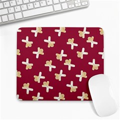 Gold Gingerbread Man Burgundy Large Mousepads by TetiBright