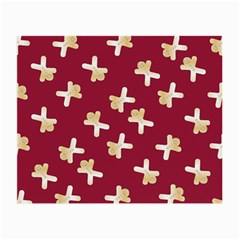 Gold Gingerbread Man Burgundy Small Glasses Cloth by TetiBright