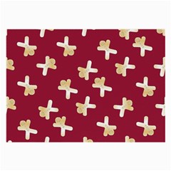 Gold Gingerbread Man Burgundy Large Glasses Cloth (2 Sides) by TetiBright