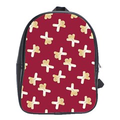 Gold Gingerbread Man Burgundy School Bag (large) by TetiBright