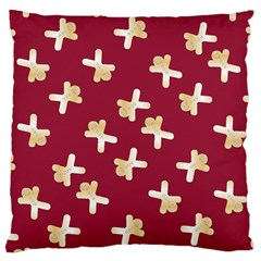 Gold Gingerbread Man Burgundy Large Cushion Case (two Sides) by TetiBright