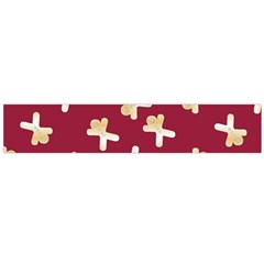 Gold Gingerbread Man Burgundy Large Flano Scarf 