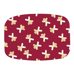 Gold Gingerbread Man Burgundy Mini Square Pill Box by TetiBright