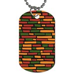 Ethiopian bricks - Green, yellow and red vibes Dog Tag (One Side) Front