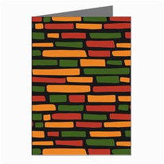 Ethiopian Bricks - Green, Yellow And Red Vibes Greeting Cards (pkg Of 8) by ConteMonfreyShop