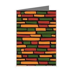 Ethiopian Bricks - Green, Yellow And Red Vibes Mini Greeting Card