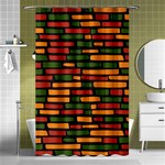 Ethiopian bricks - Green, yellow and red vibes Shower Curtain 48  x 72  (Small) Curtain(48  X 72 ) - 42.18 x64.8  Curtain(48  X 72 )