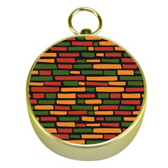 Ethiopian Bricks - Green, Yellow And Red Vibes Gold Compass by ConteMonfreyShop