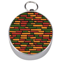 Ethiopian Bricks - Green, Yellow And Red Vibes Silver Compass by ConteMonfreyShop