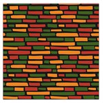 Ethiopian bricks - Green, yellow and red vibes Square Satin Scarf (36  x 36 ) Front