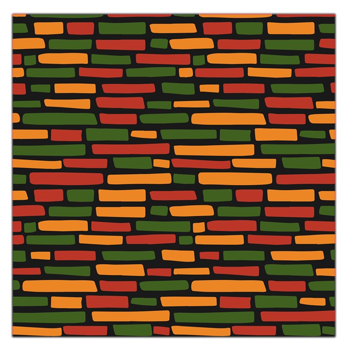 Ethiopian bricks - Green, yellow and red vibes Square Satin Scarf (36  x 36 )