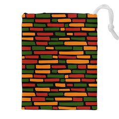 Ethiopian Bricks - Green, Yellow And Red Vibes Drawstring Pouch (4xl) by ConteMonfreyShop