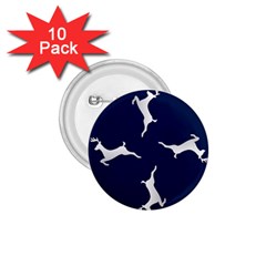 Silver Reindeer Blue 1 75  Buttons (10 Pack) by TetiBright