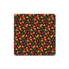 Ethiopian Triangles - Green, Yellow And Red Vibes Magnet (square) by ConteMonfreyShop