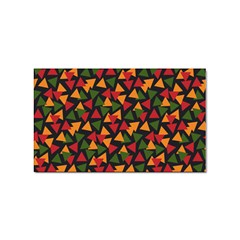 Ethiopian Triangles - Green, Yellow And Red Vibes Sticker Rectangular (100 Pack) by ConteMonfreyShop