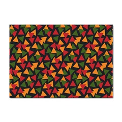 Ethiopian triangles - Green, yellow and red vibes Sticker A4 (10 pack)