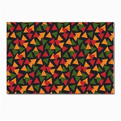 Ethiopian triangles - Green, yellow and red vibes Postcards 5  x 7  (Pkg of 10)