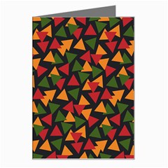 Ethiopian Triangles - Green, Yellow And Red Vibes Greeting Card by ConteMonfreyShop